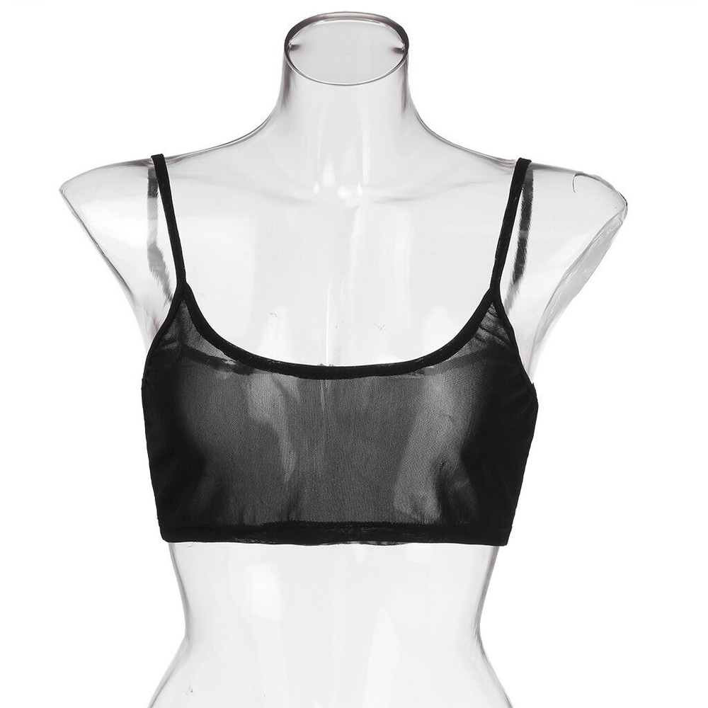 BUNDLE & SAVE✨📦Black Mesh Crop Tank Top - Picture 6 of 8